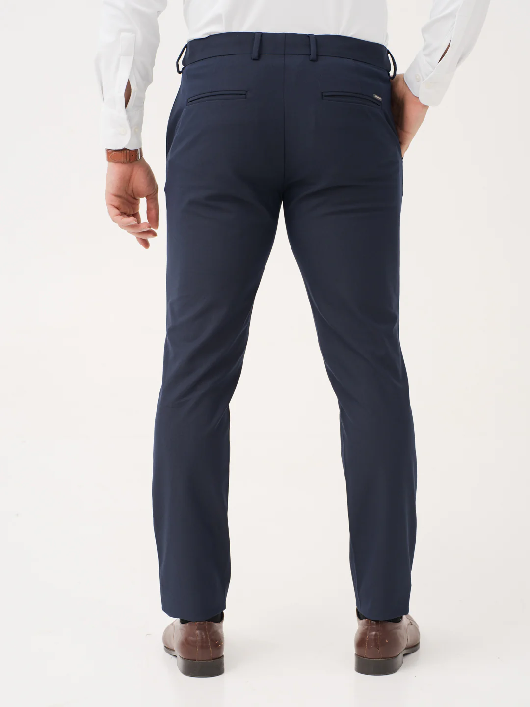 Cyber Navy Twill Luxury Stretch Pants - Image 6