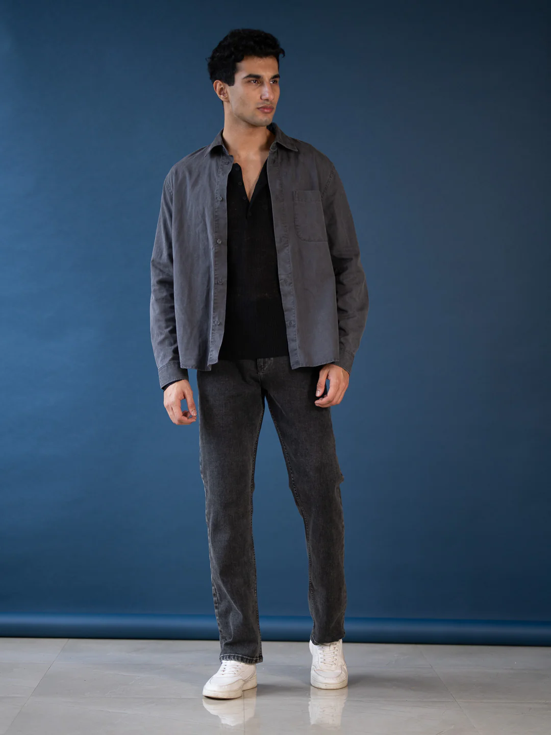 Cyclone Grey Cloud Wash Luxury Relaxed Fit Jeans - Image 3