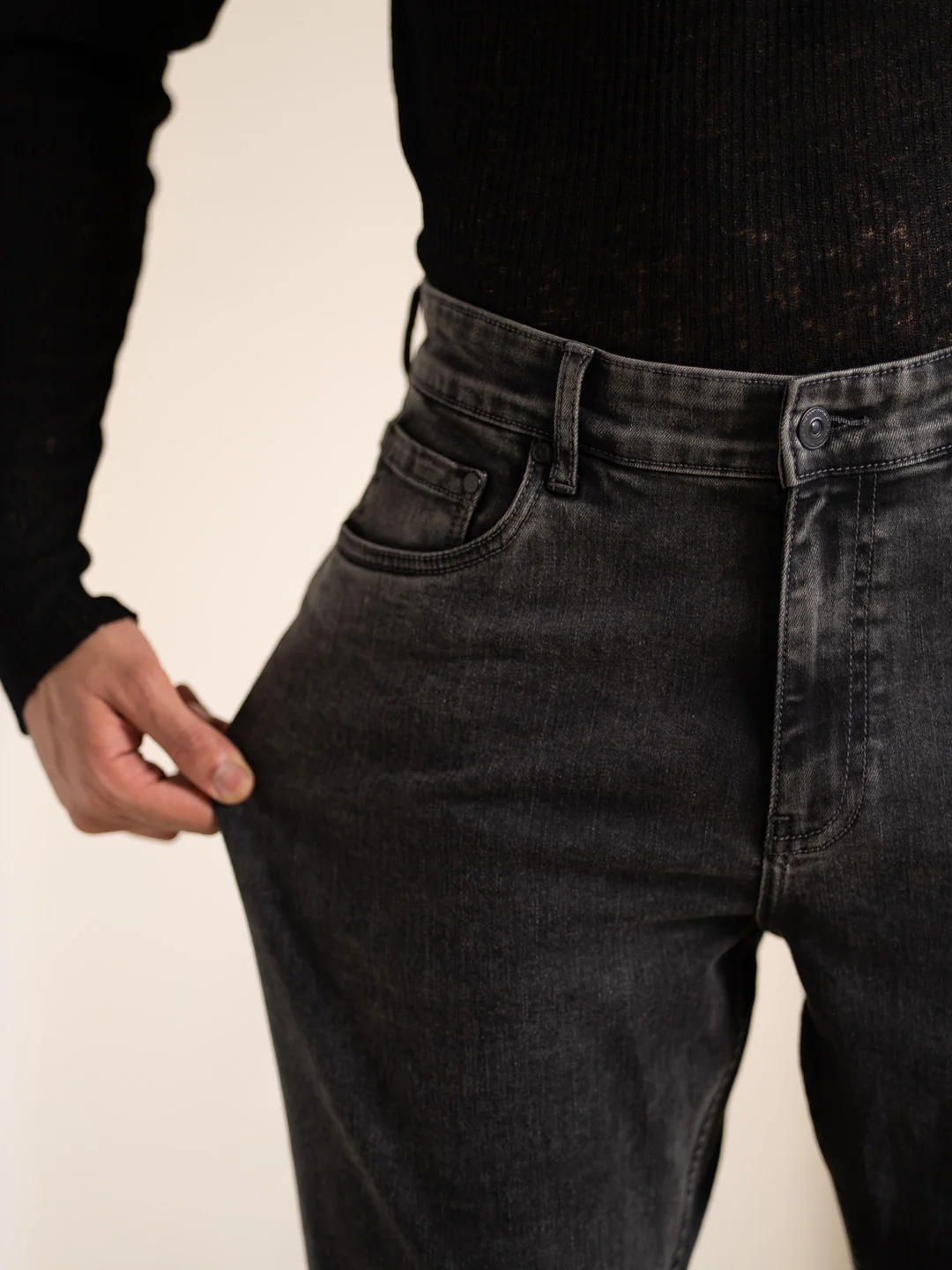 Cyclone Grey Cloud Wash Luxury Relaxed Fit Jeans - Image 4