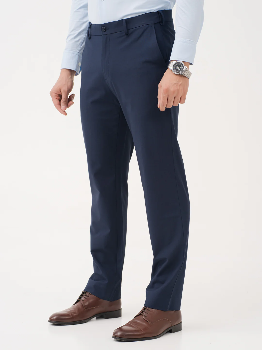Daily Navy Relaxed Fit Stretch Formal Pants - Image 6