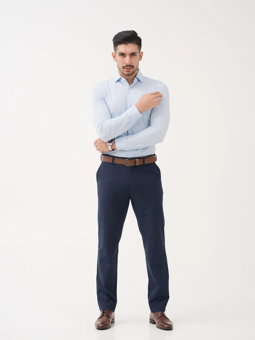 Daily Navy Relaxed Fit Stretch Formal Pants - Image 8