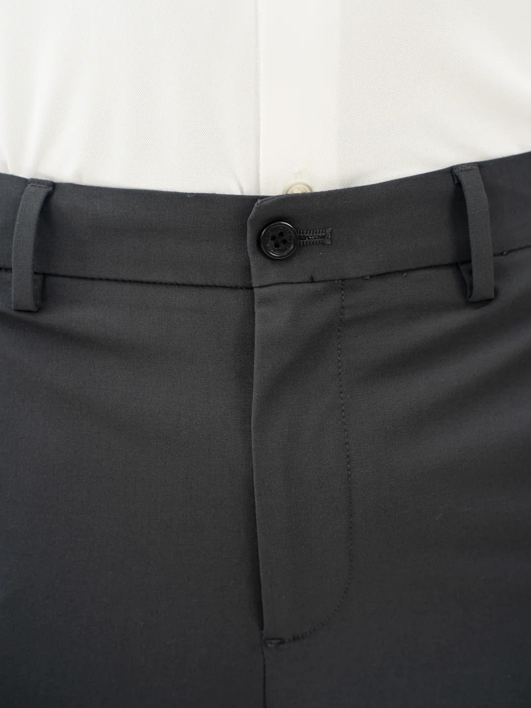 Dark Grey Stretch Formal Pants - Image 11