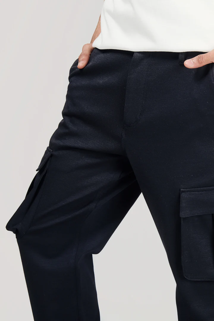 Dark Navy Power-Stretch Cargo Pants - Image 5