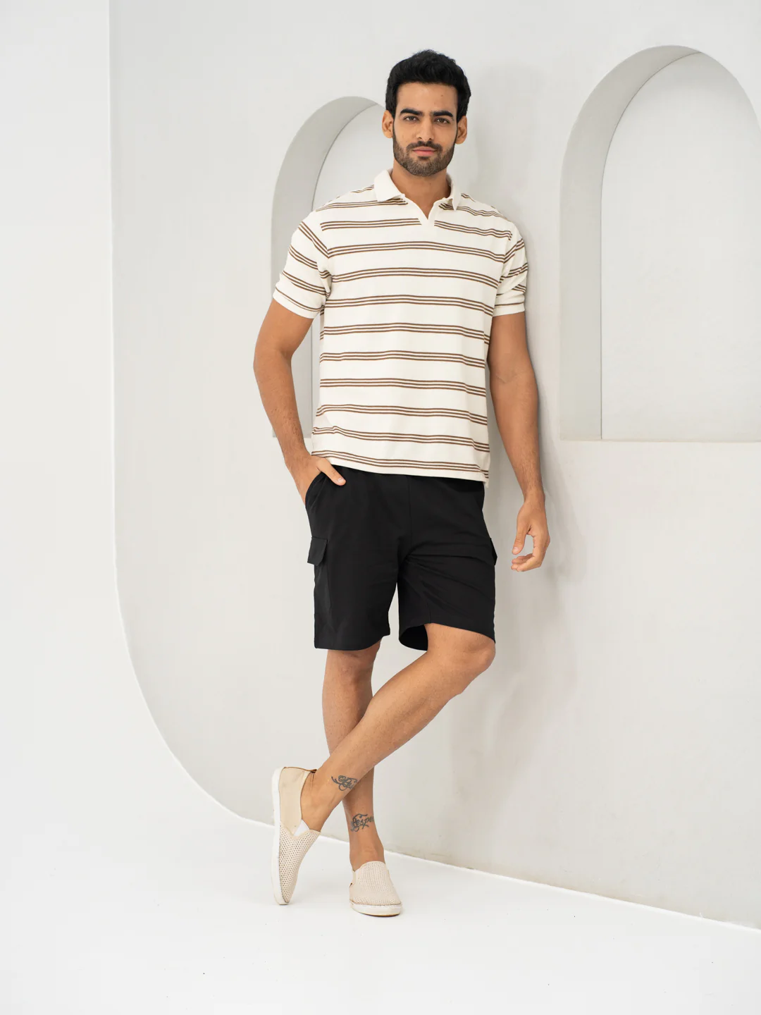 Dash Black Relaxed Fit Cargo Sweatshorts - Image 10