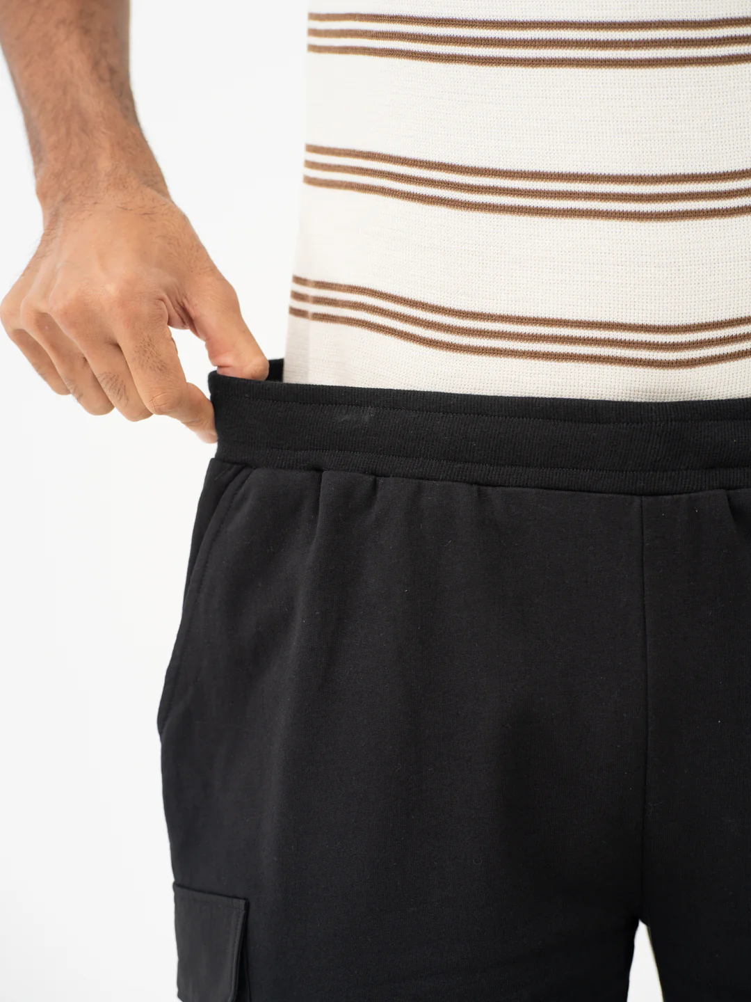 Dash Black Relaxed Fit Cargo Sweatshorts - Image 6