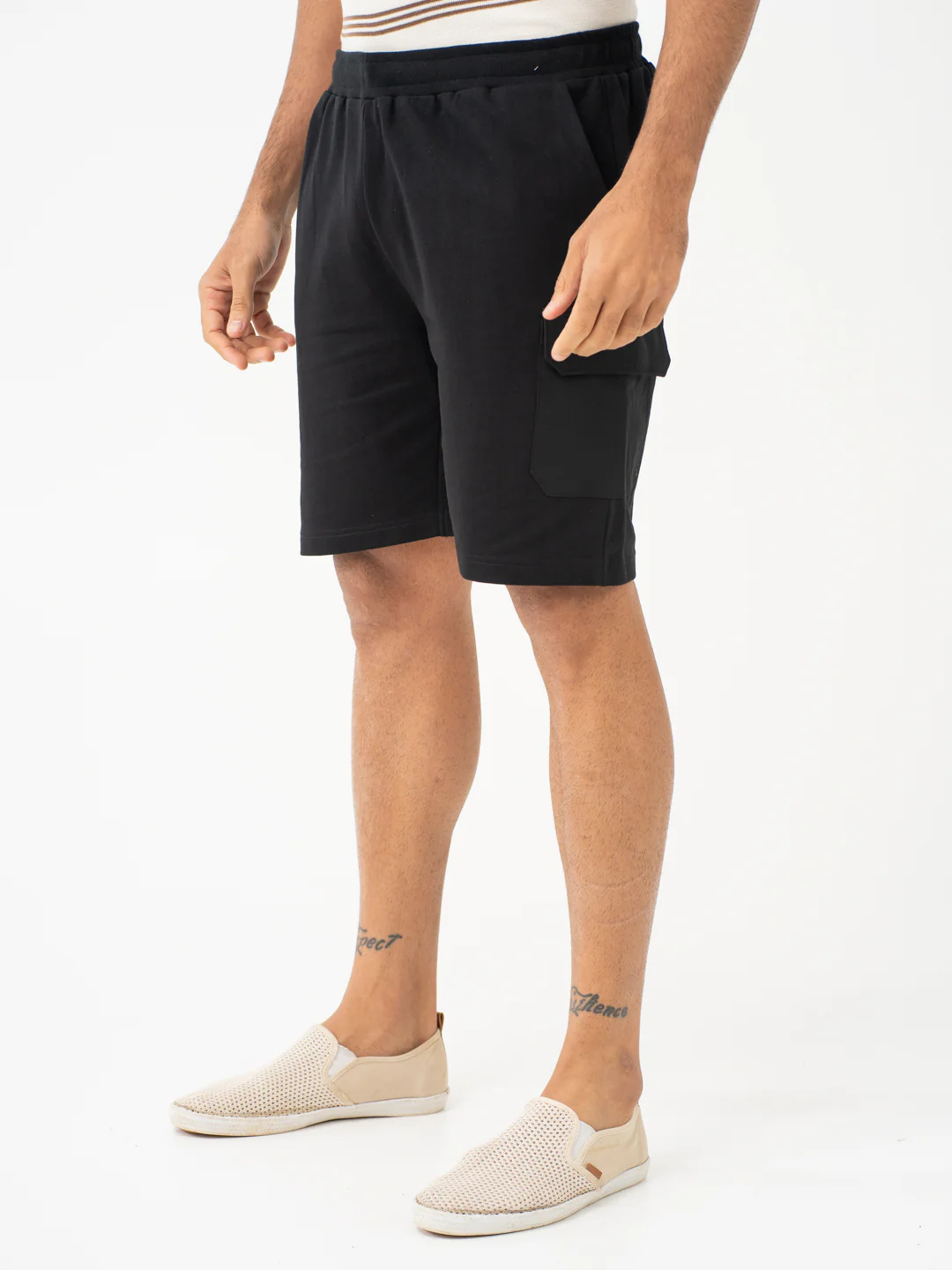 Dash Black Relaxed Fit Cargo Sweatshorts - Image 9