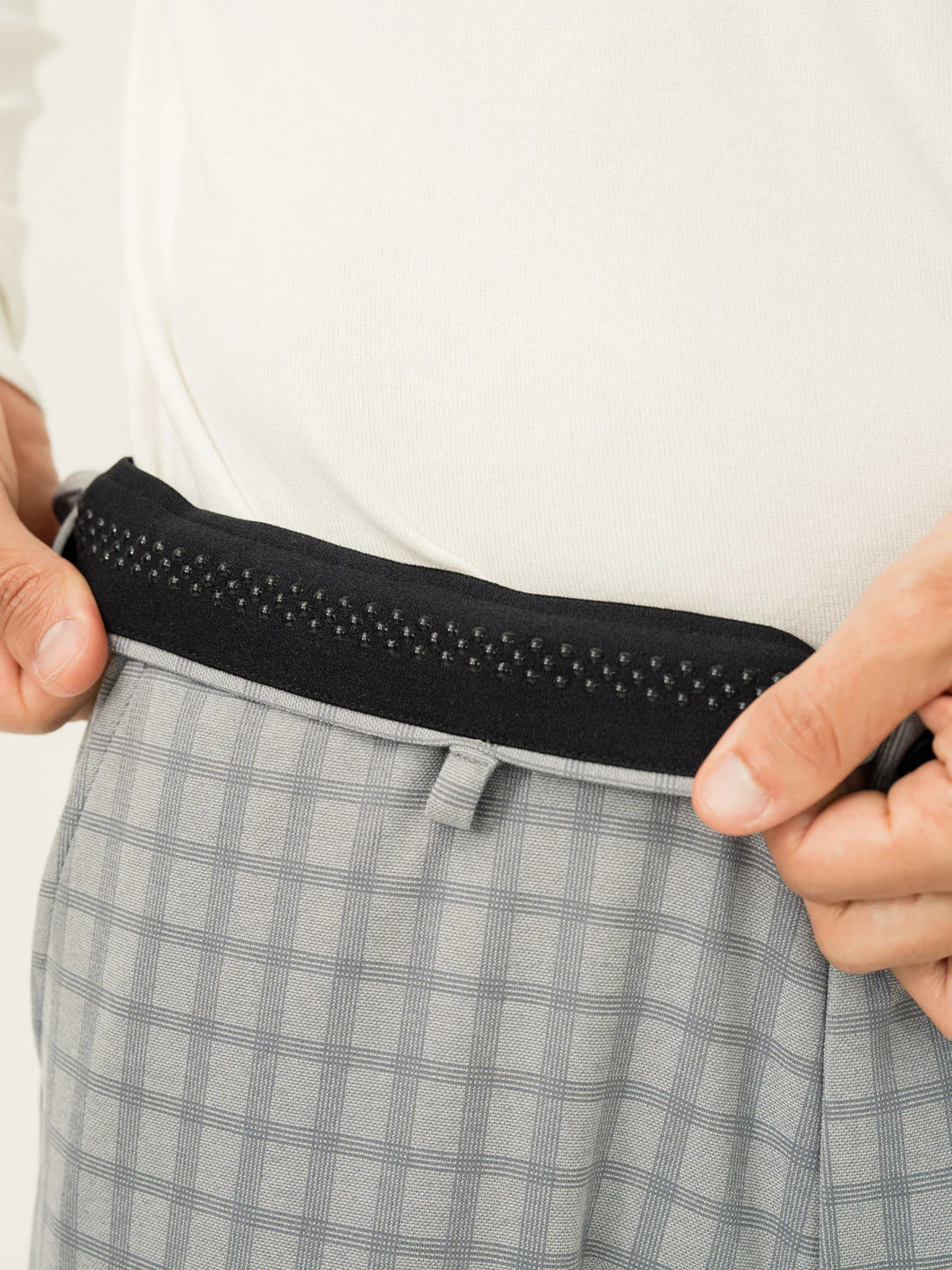Daytona Grey Checks Slim Fit Power Stretch Pants - Image 4