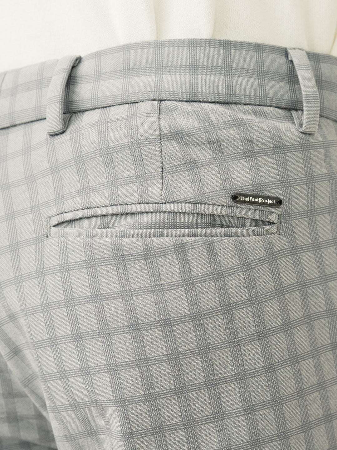 Daytona Grey Checks Slim Fit Power Stretch Pants - Image 6
