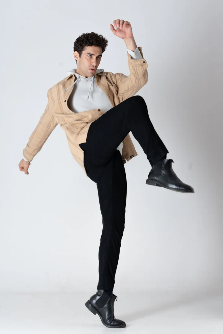 Black Corduroy Stretch Pants - Image 2