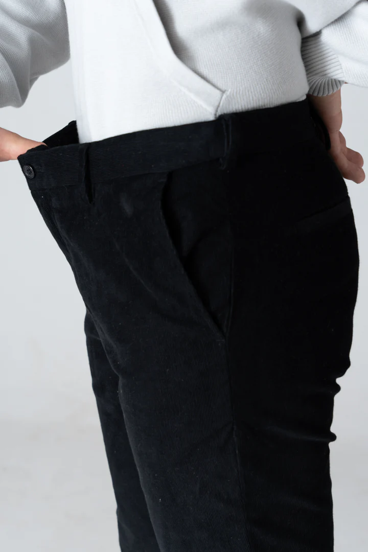 Black Corduroy Stretch Pants - Image 3
