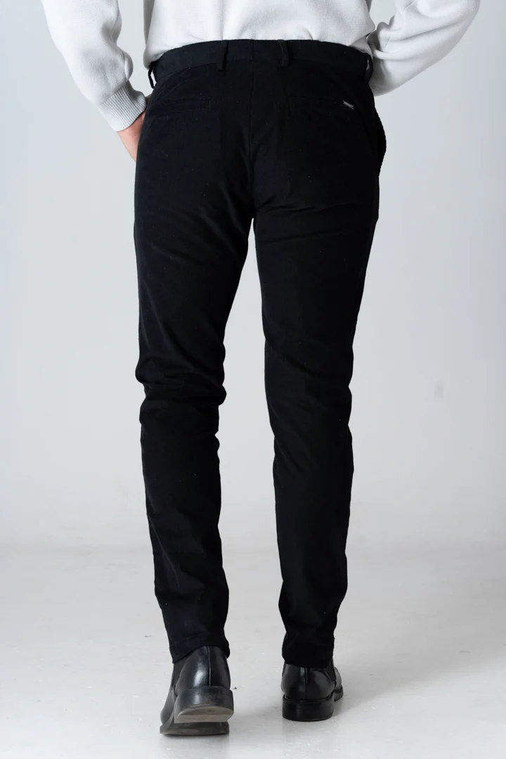 Black Corduroy Stretch Pants - Image 5