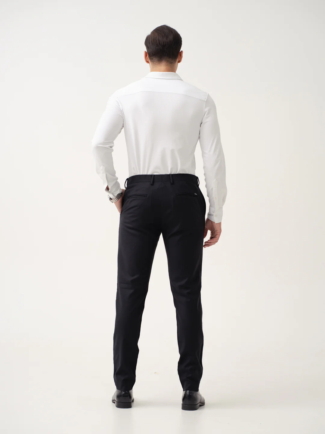 Deep Black Merino Wool Pants - Image 8