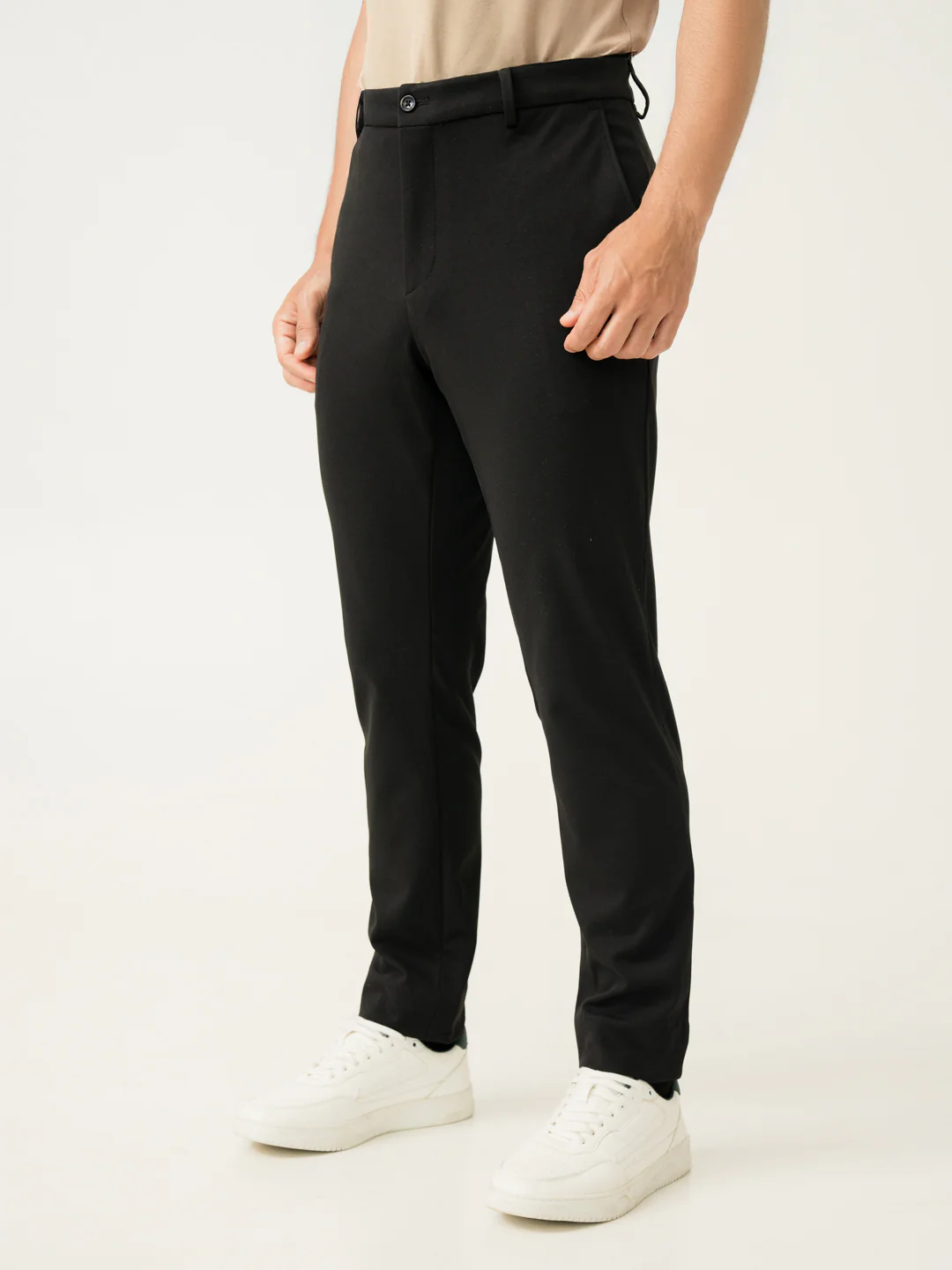 Deep Black Slim Fit Power Stretch Pants - Image 8