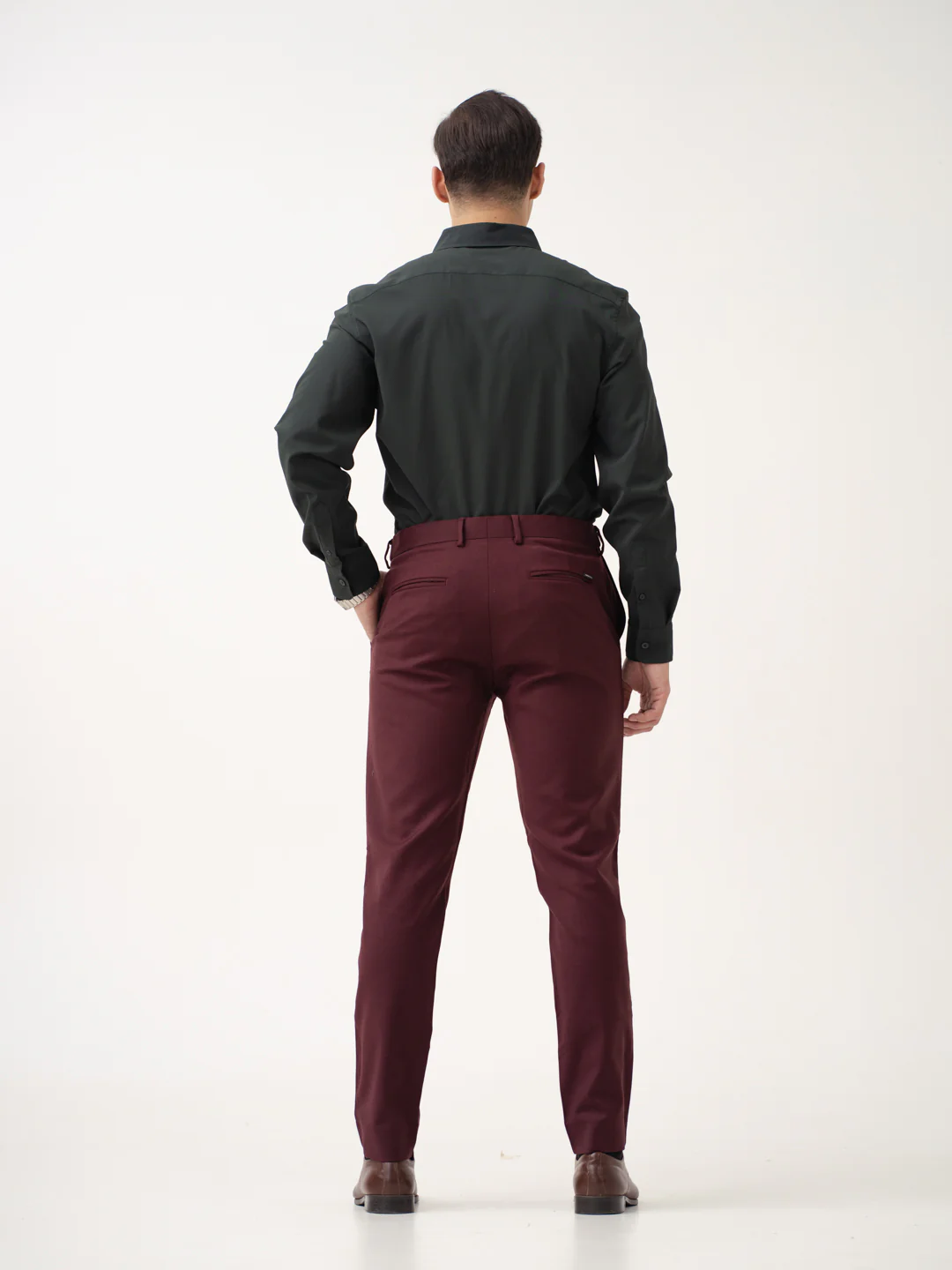 Deep Plum Merino Wool Pants - Image 8