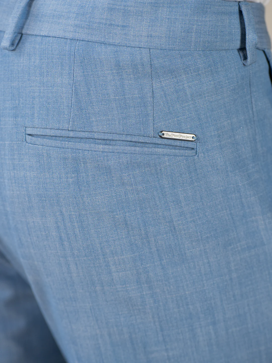 Denali Blue Textured Relaxed Fit Stretch Formal Pants - Image 9