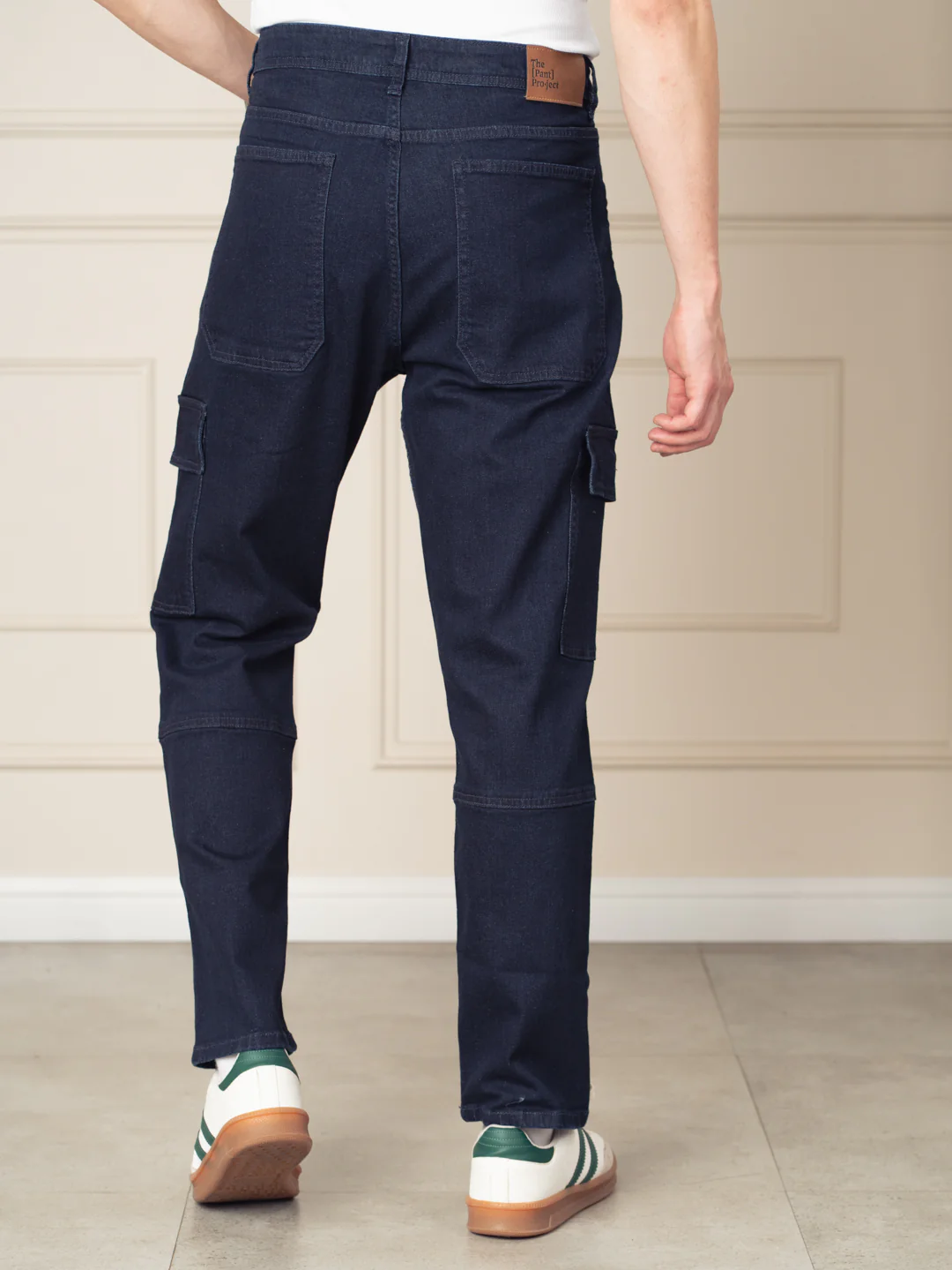 Depth Blue Relaxed Fit Denim Cargos - Image 8