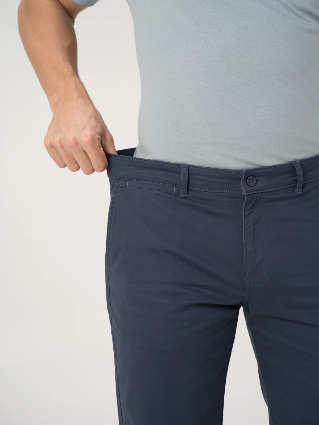 Diego Navy Stretch Chino Shorts - Image 5