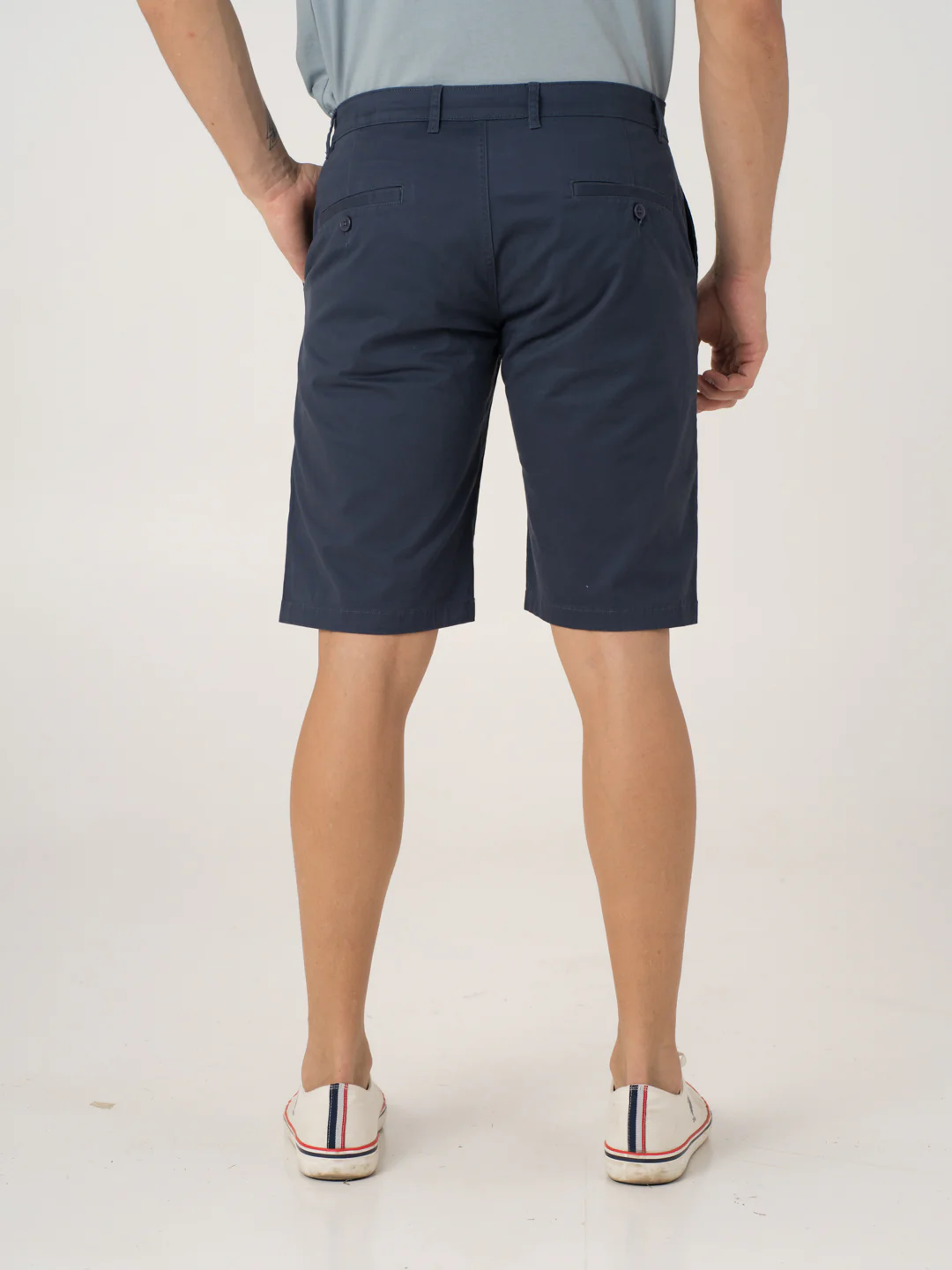 Diego Navy Stretch Chino Shorts - Image 6