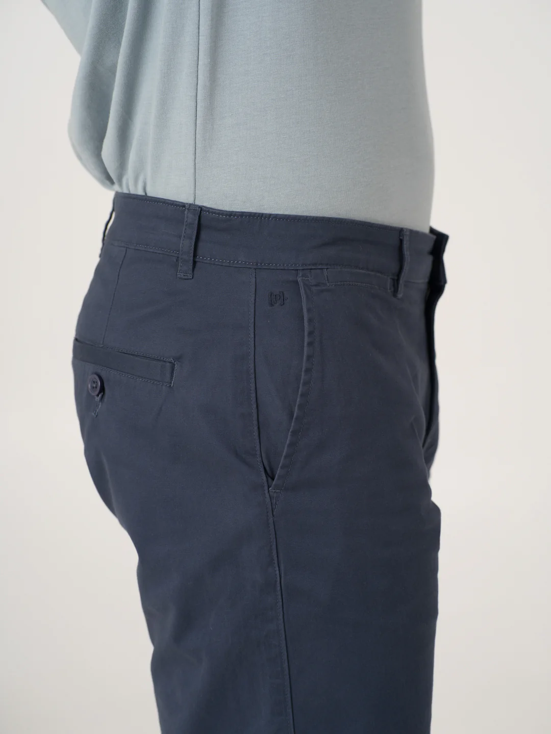Diego Navy Stretch Chino Shorts - Image 7