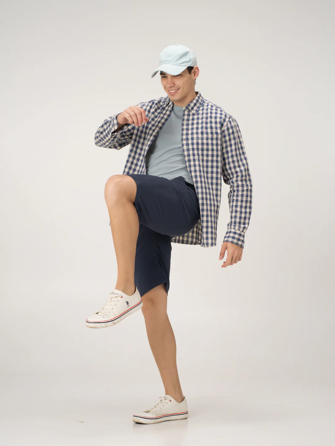 Diego Navy Stretch Chino Shorts - Image 8