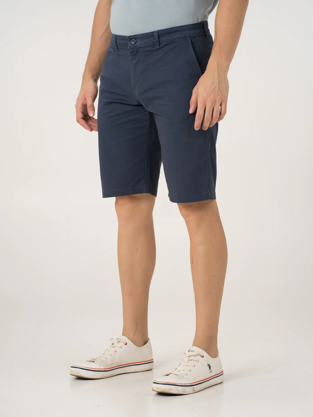Diego Navy Stretch Chino Shorts - Image 9