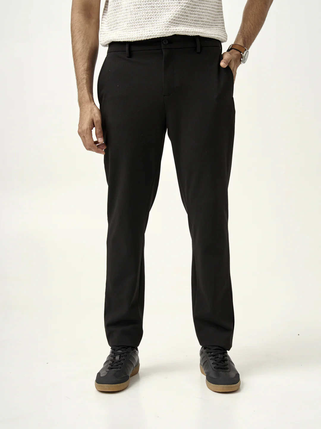 Double Black Houndstooth Power-Stretch Pants - Image 3