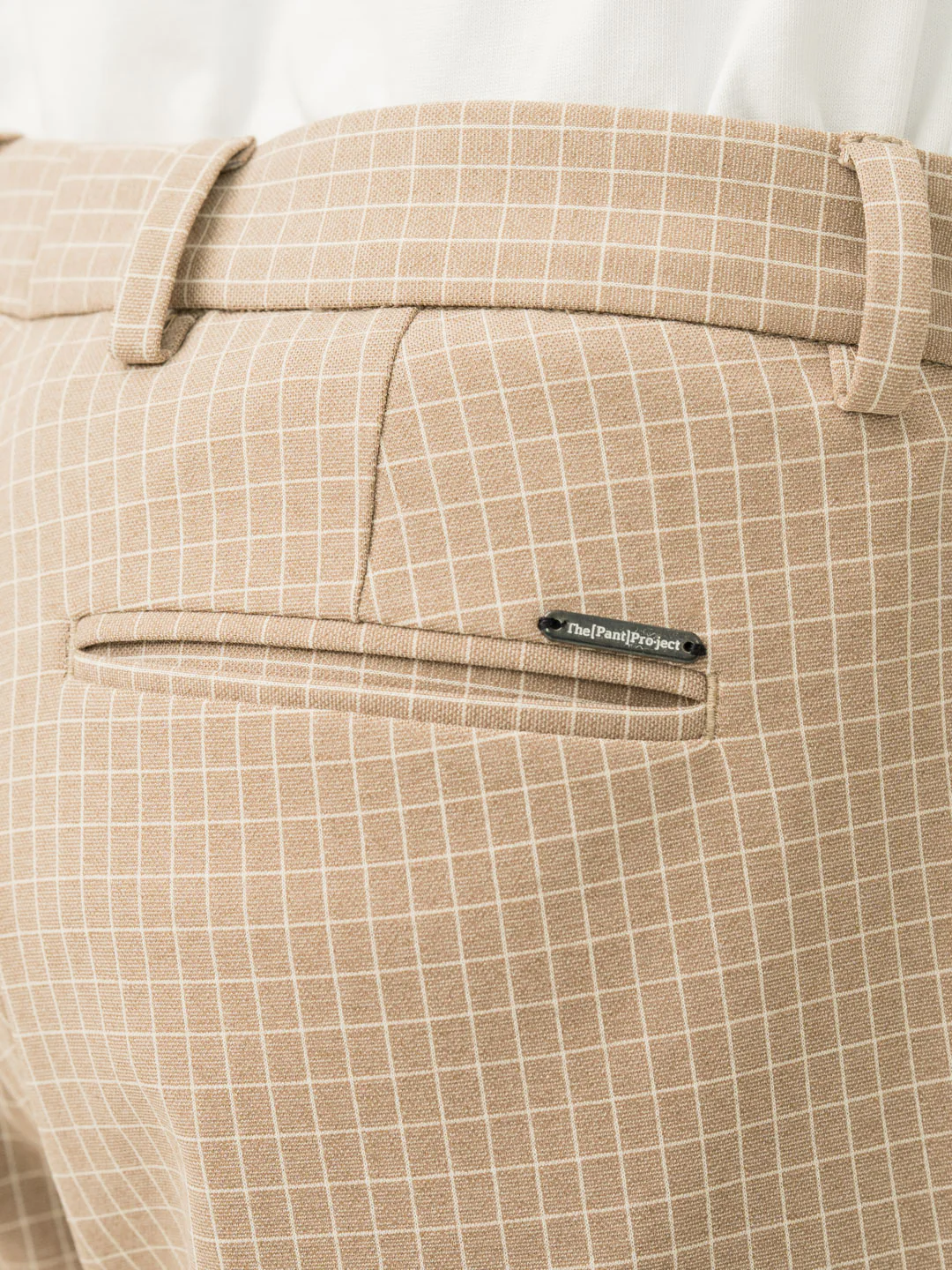Bikaner Khaki Checks Slim Fit Power Stretch Pants - Image 7