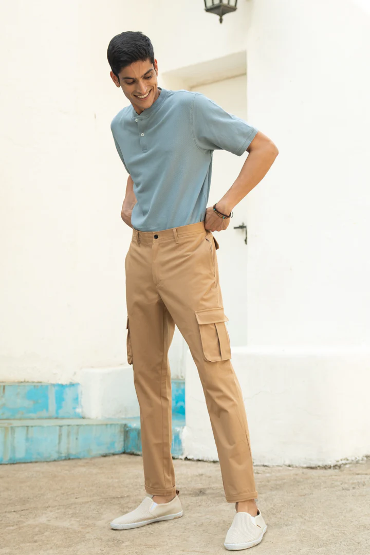 Earth Khaki Stretch Cargo Pants - Image 2