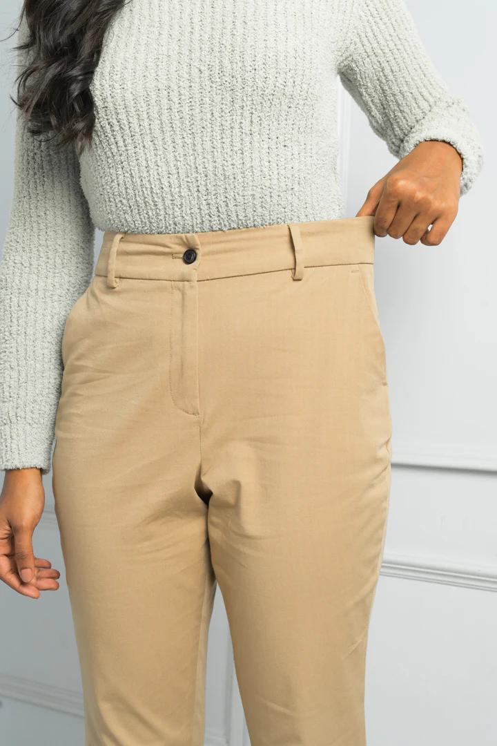 Earth Khaki Stretch Chino Pants - Women - Image 5