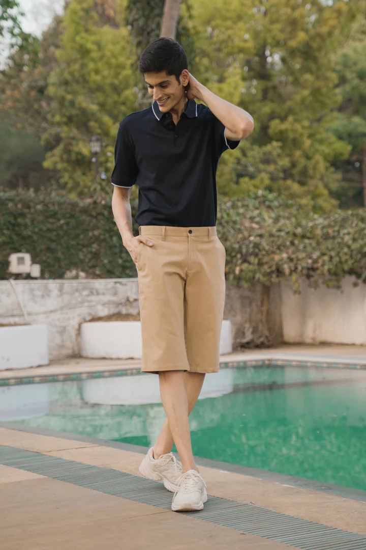 Earth Khaki Stretch Chino Shorts - Image 2