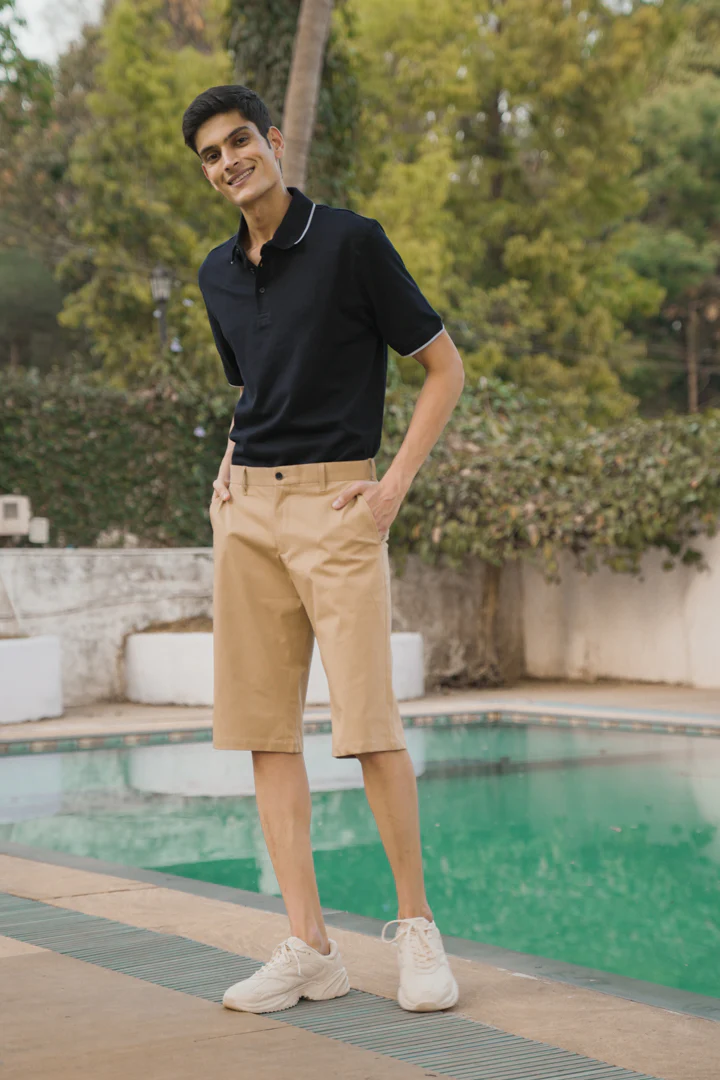 Earth Khaki Stretch Chino Shorts - Image 4