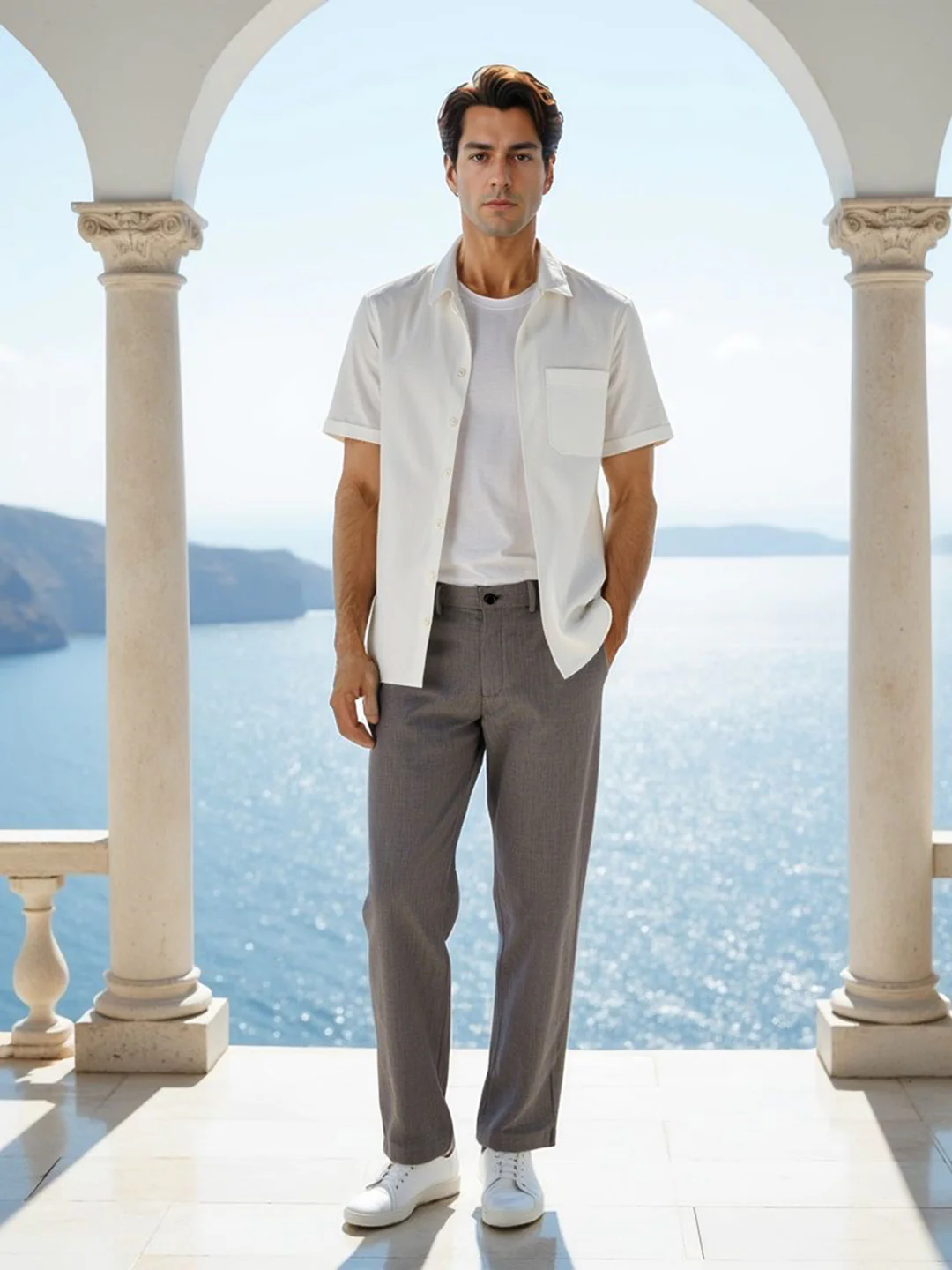 Earthkind Grey Linen Sorona Pants - Image 3