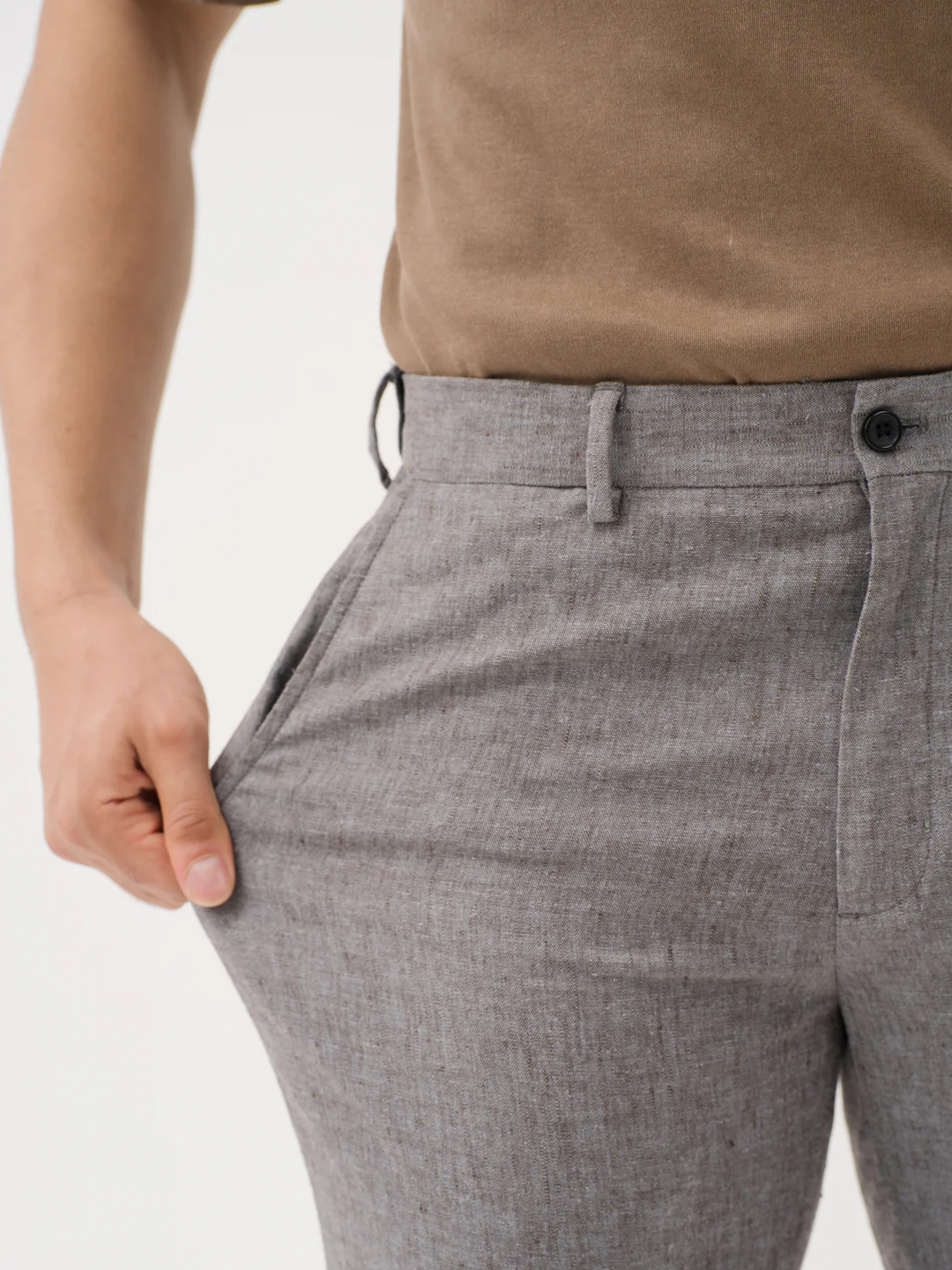 Earthkind Grey Linen Sorona Pants - Image 4