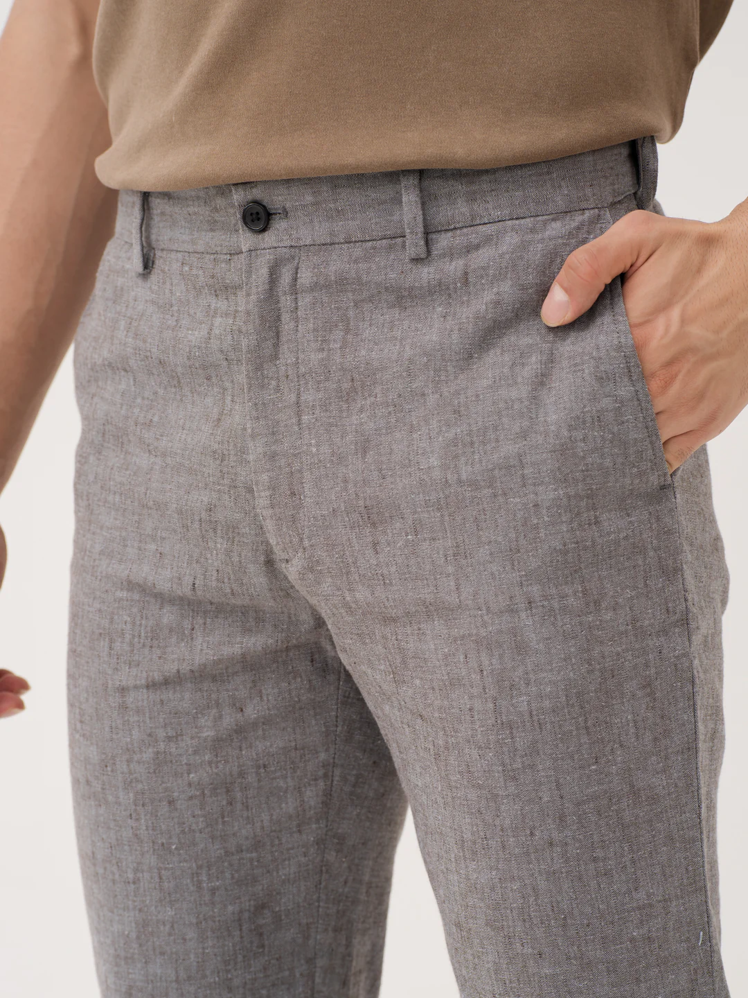 Earthkind Grey Linen Sorona Pants - Image 9