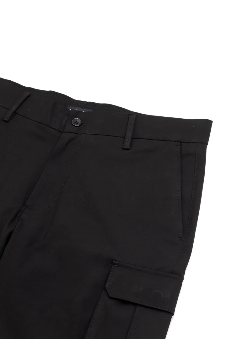 Ebony Black Stretch Cargo Shorts - Image 6