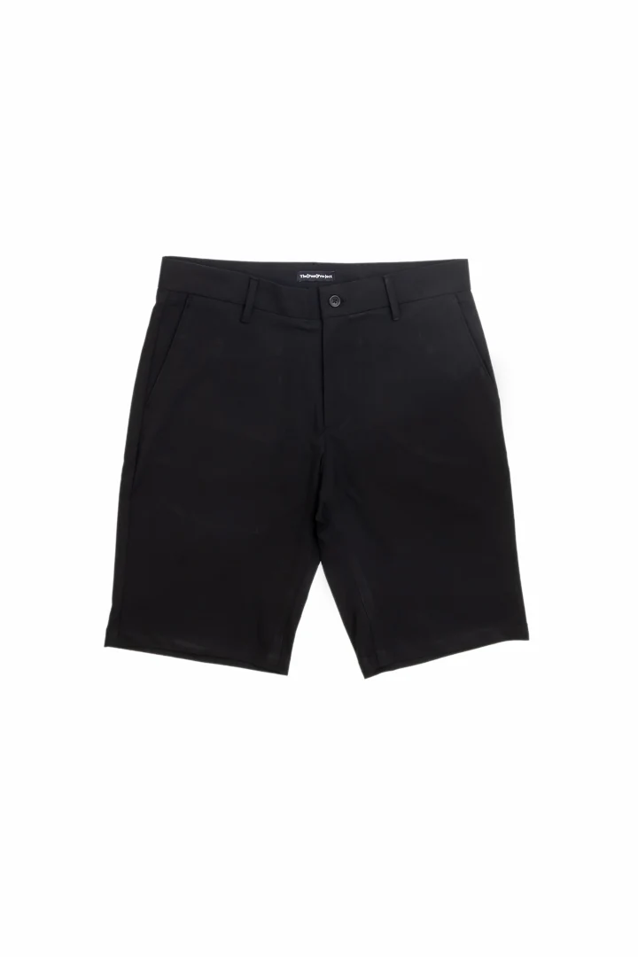 Ebony Black Stretch Chino Shorts - Image 6
