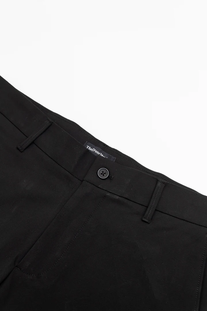 Ebony Black Stretch Chino Shorts - Image 8