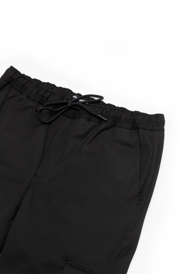 Ebony Black Stretch Cargo Pants - Image 5