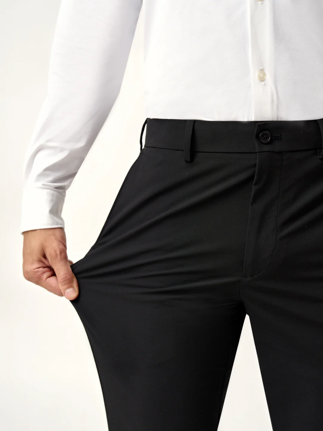 Ebony Black Stretch Pants - Image 3