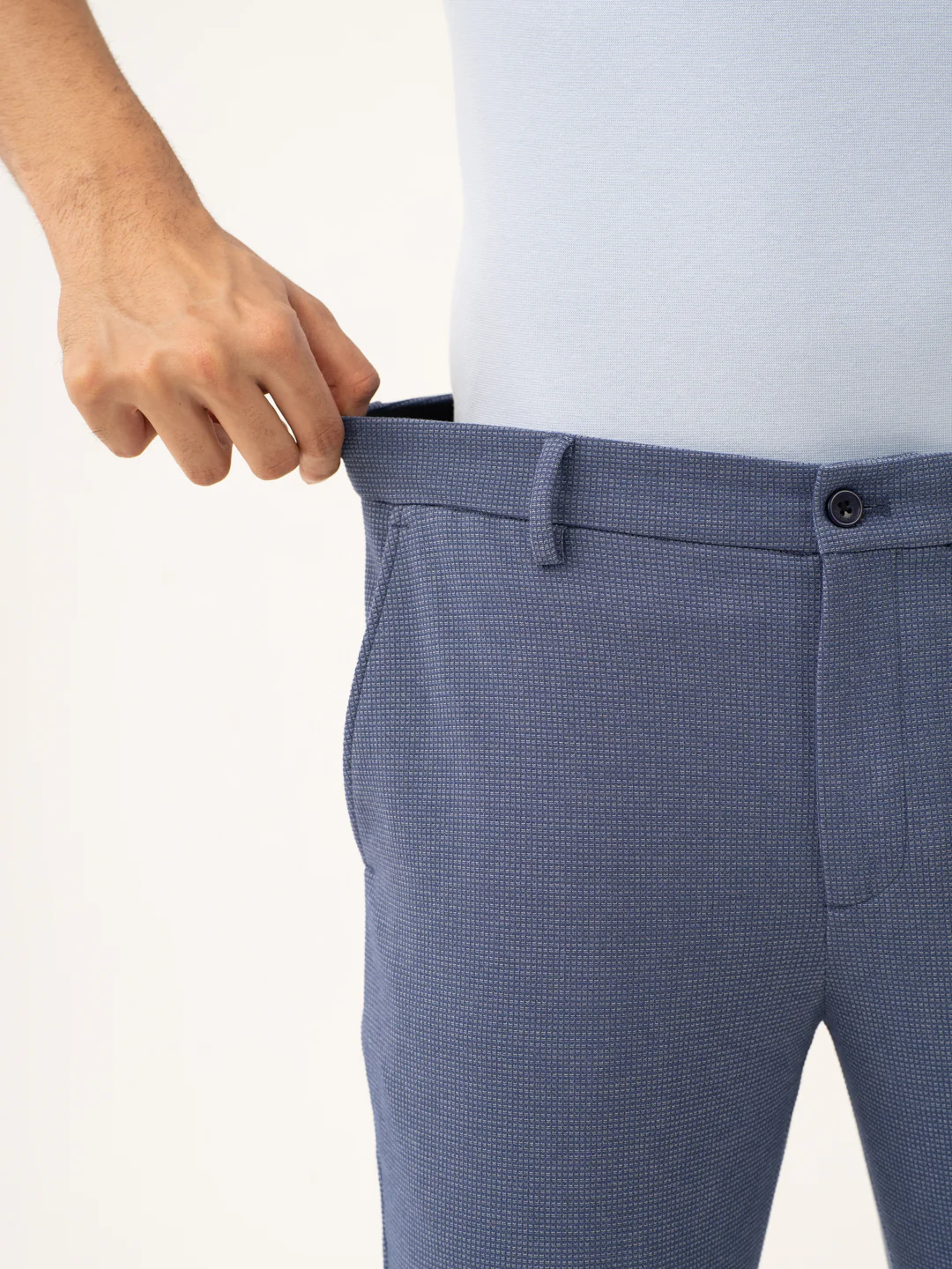 Echo Blue Waffle Textured Power-Stretch Pants - Image 11