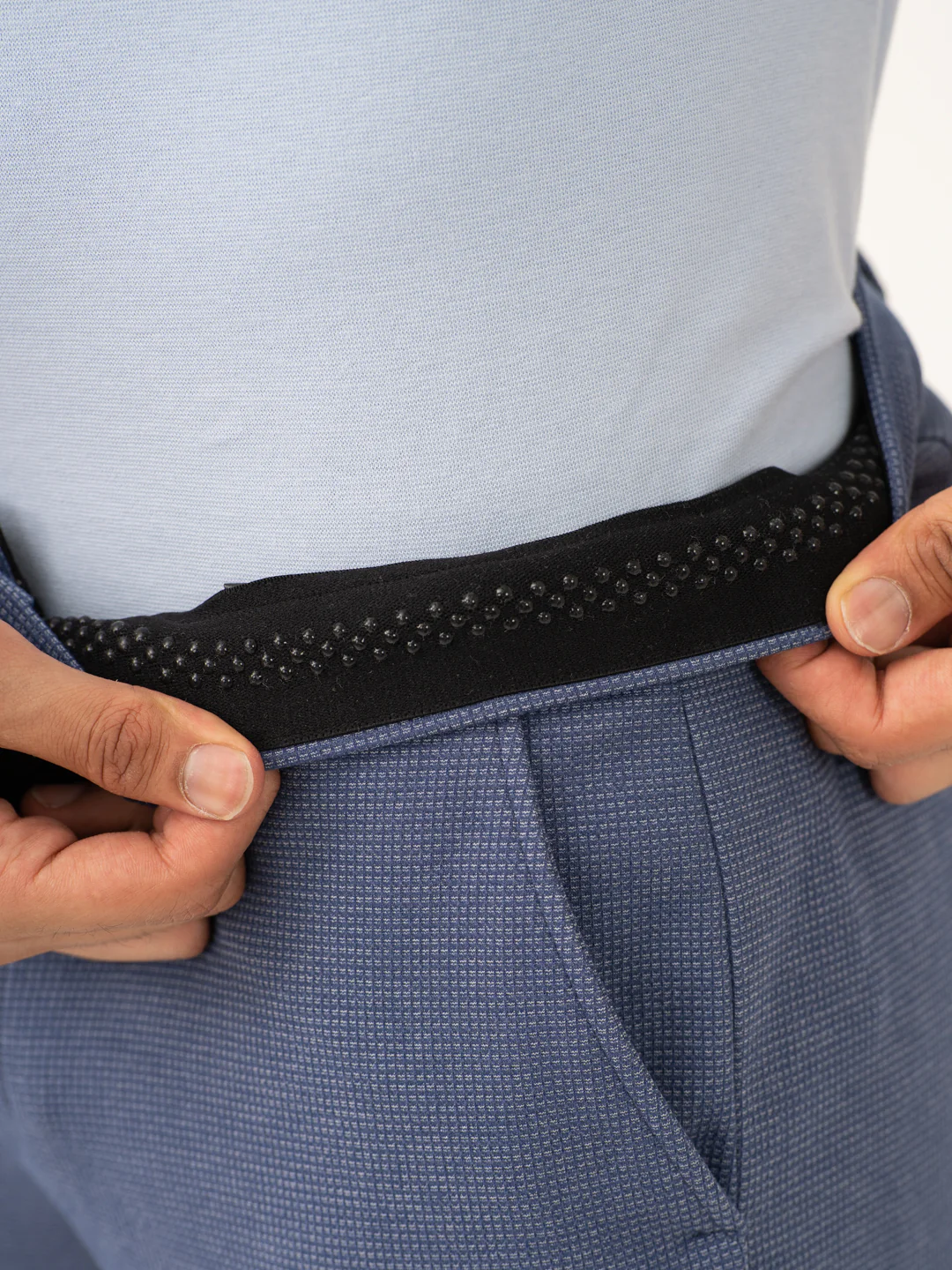 Echo Blue Waffle Textured Power-Stretch Pants - Image 3