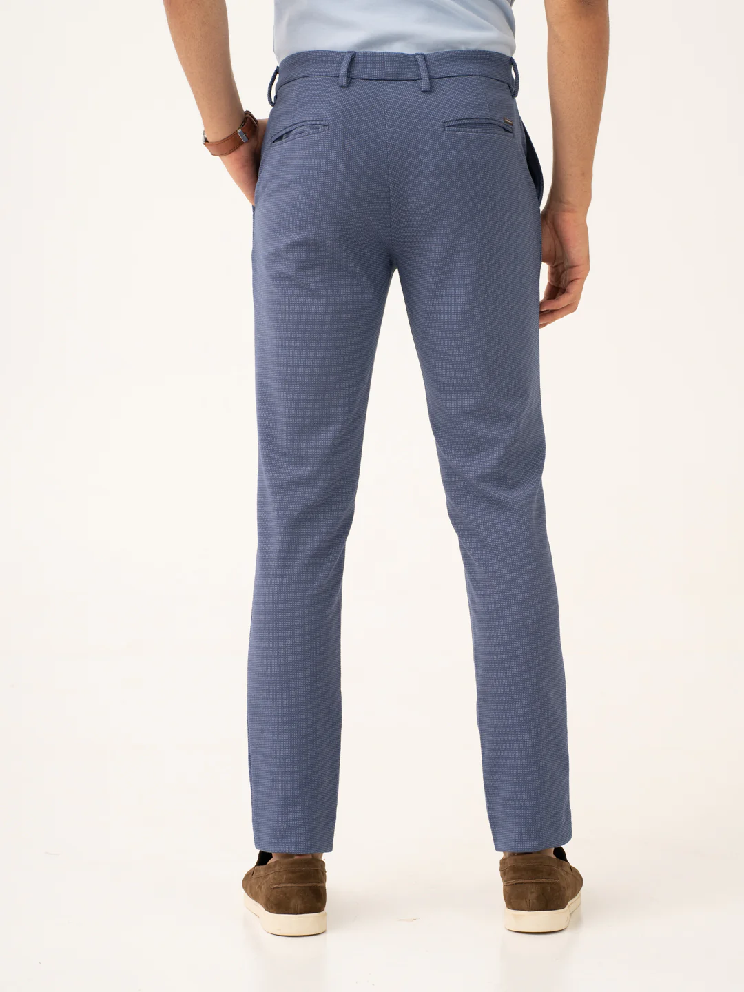 Echo Blue Waffle Textured Power-Stretch Pants - Image 4