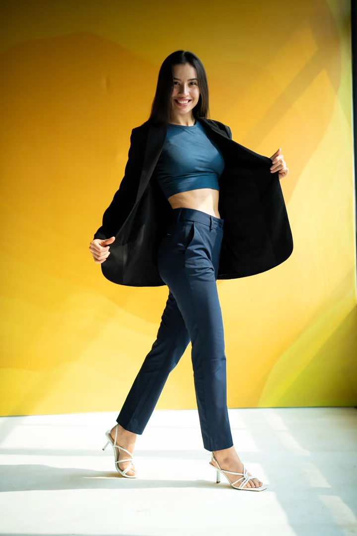 Eco Navy Stretch Pants - Women - Image 7