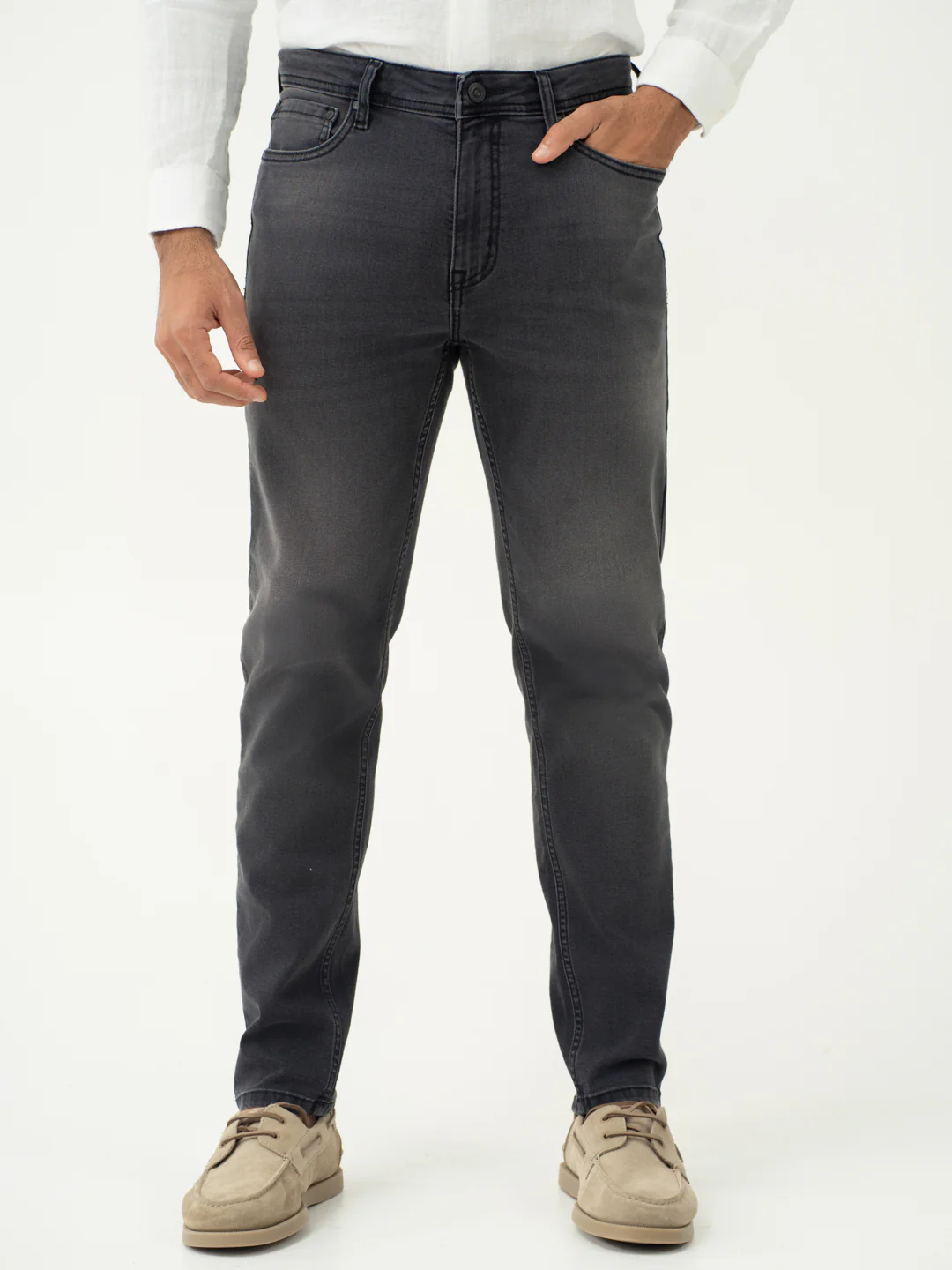 Edge Grey Slim Fit Jeans - Image 2
