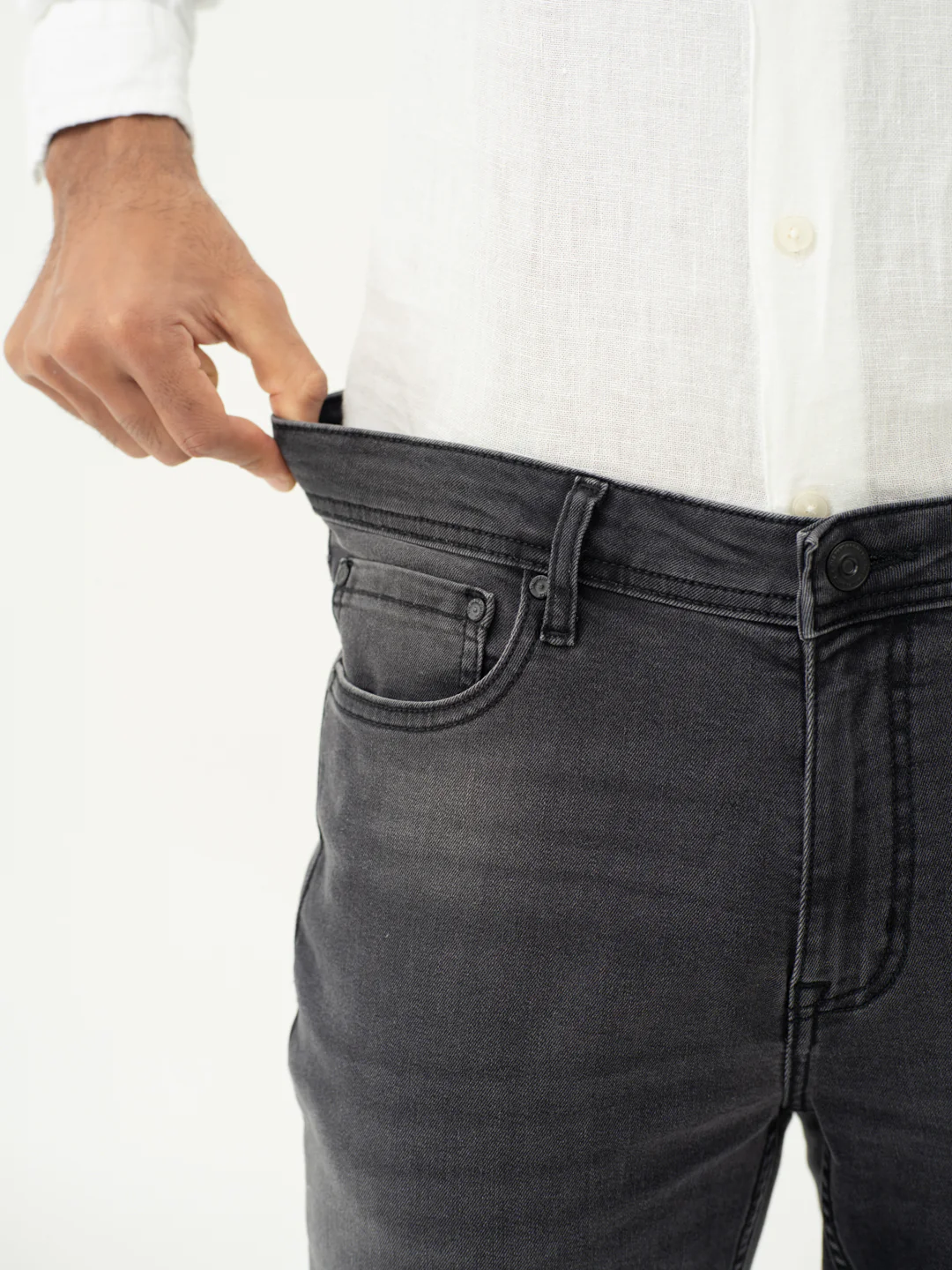 Edge Grey Slim Fit Jeans - Image 4