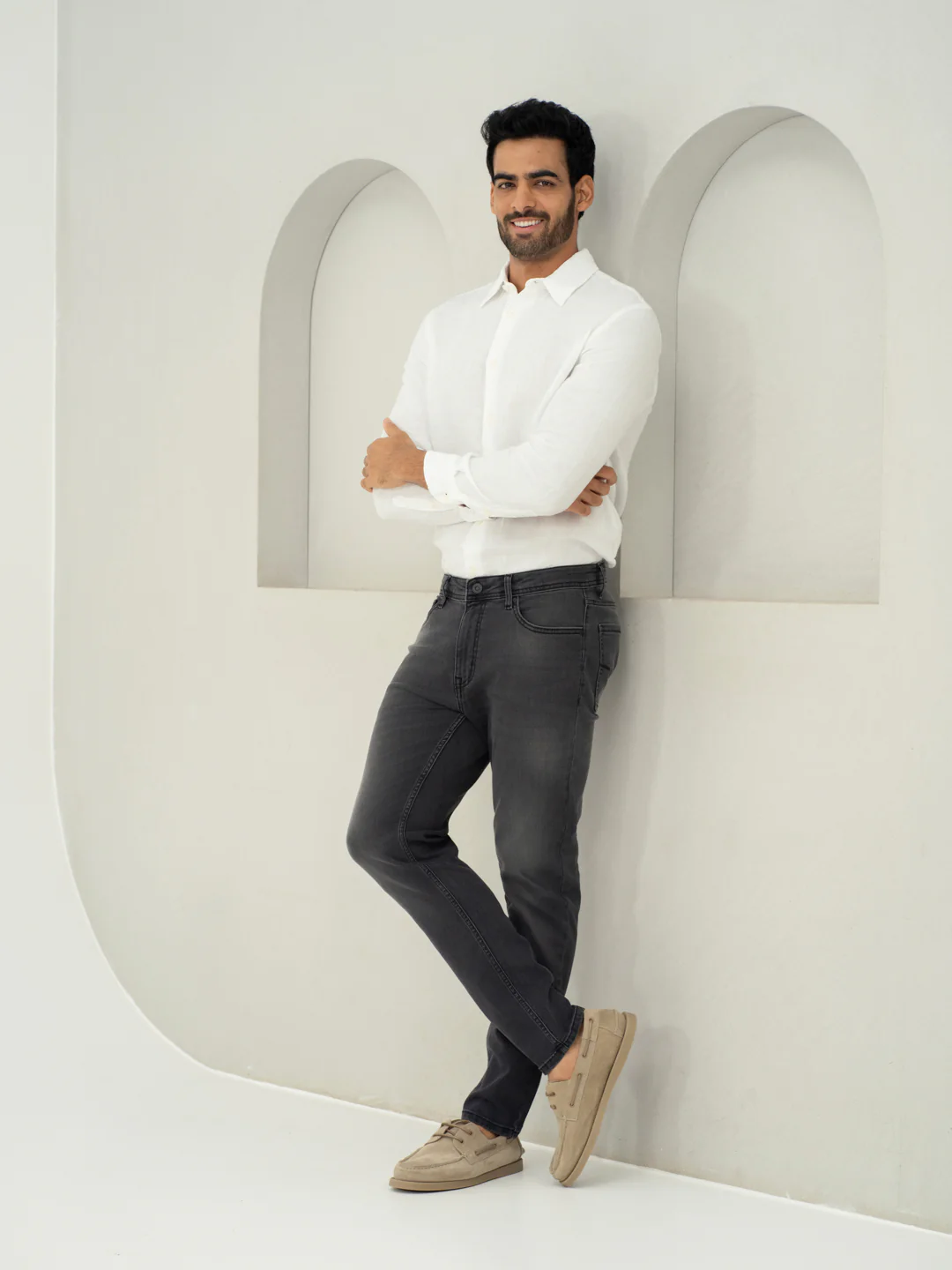 Edge Grey Slim Fit Jeans - Image 5