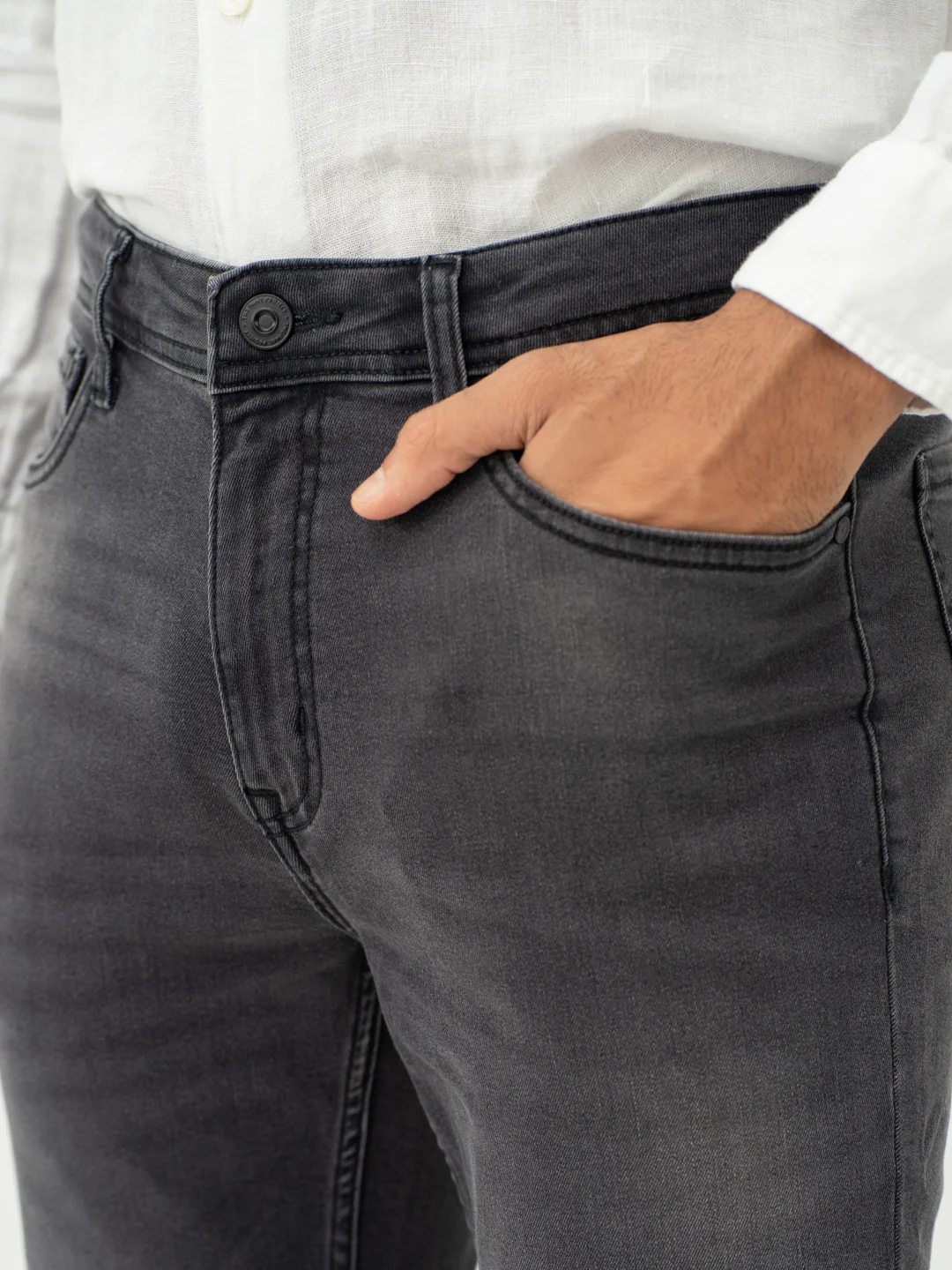 Edge Grey Slim Fit Jeans - Image 8