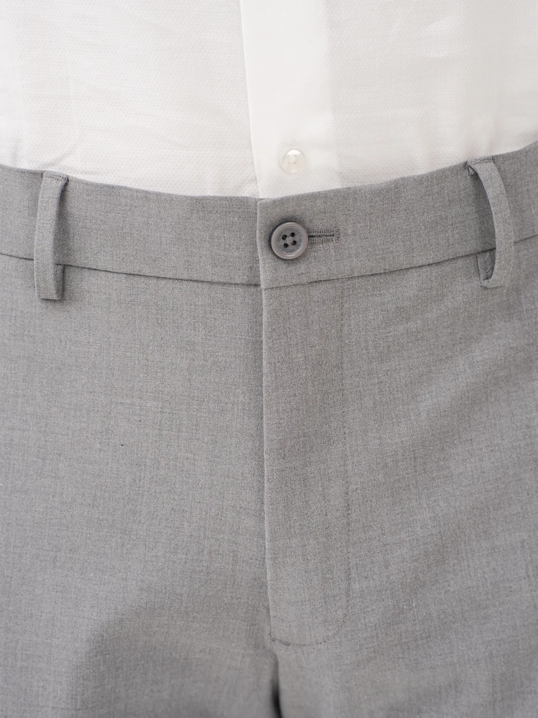 Effortless Grey Relaxed Fit Stretch Formal Pants - Image 11