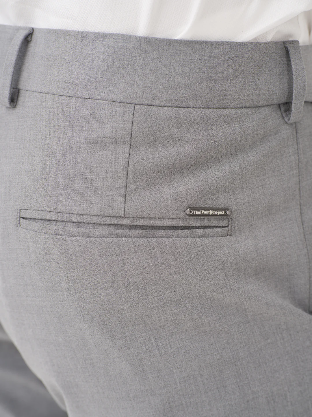 Effortless Grey Relaxed Fit Stretch Formal Pants - Image 8