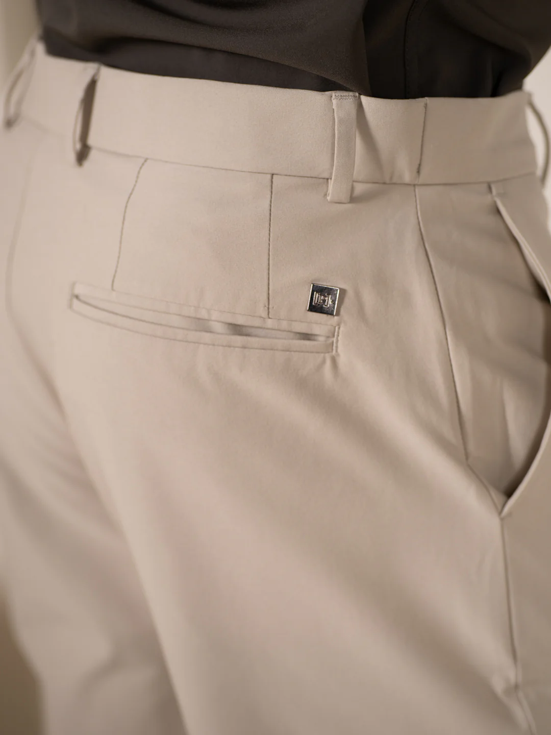 Essential Beige 925 Relaxed Fit Smart Formal Trousers - Image 6
